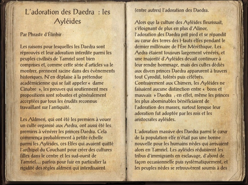 L'adoration des Daedra : les Ayléides Scree123