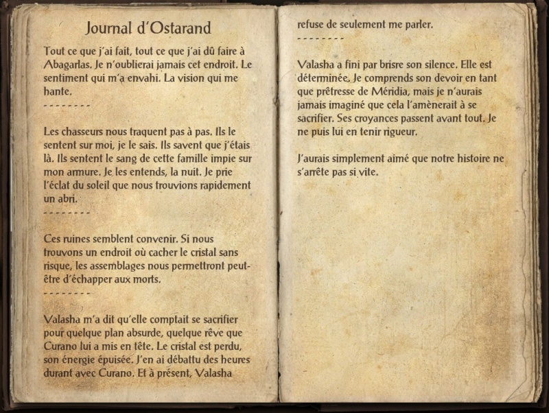 Journal de Curano - Journal d'Ostarand - Journal de Valasha - Journal de bord d'Endarre Screen73