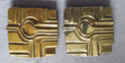 2 art nouveau (?) buckles, brass, marked with "ges.gesch" 20240329