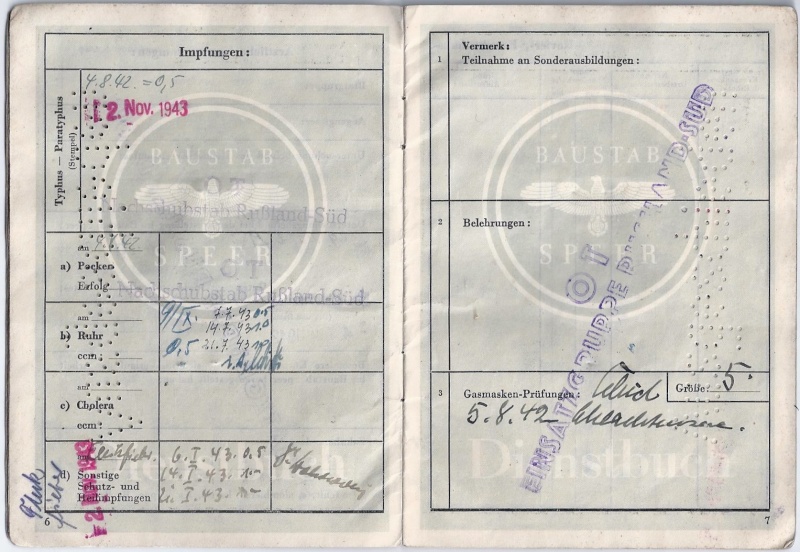 "Dienstbuch Baustab Speer O.T Einsatzgruppe Russland Süd" (1942-1944) 526