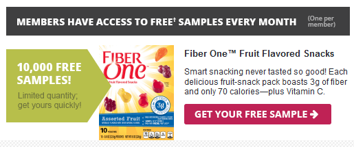 FREE Fiber One Fruit Snacks for Box Tops Members Fiber10