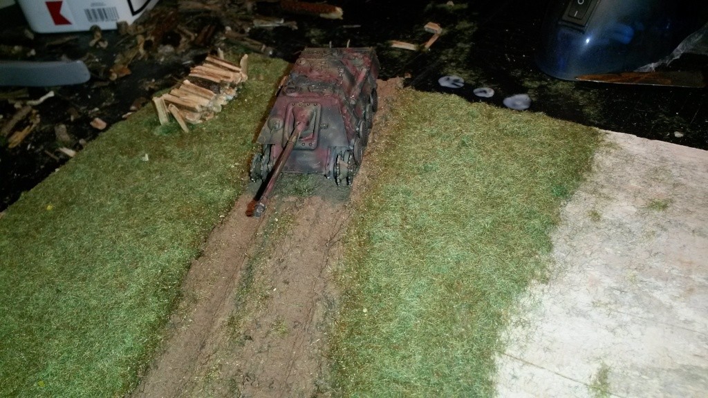 Jagdpanzer + Canon Pak 43/41 sur une route de compagne 20131016