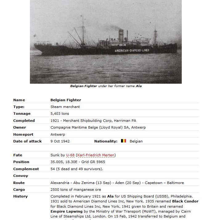 Navires marchands belges coulés lors de la 2ème guerre - Page 3 Belgia10