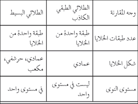 تختلف الأنسجة في أشكالها بسبب اختلاف وظائفها