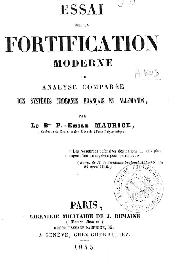 Livres concernant la "Fortification" 1845-010