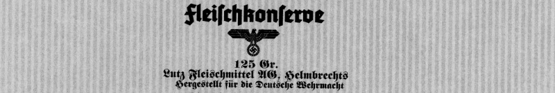 Etiquettes des rations de l'armée allemande Viande10