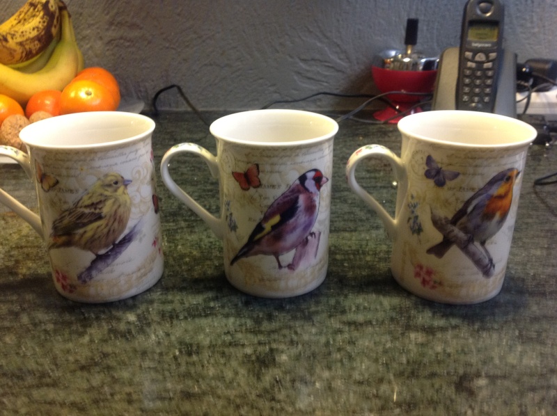 Tasses a thé a l'anglaise "oiseaux" a vendre chez ALDI Photo_39