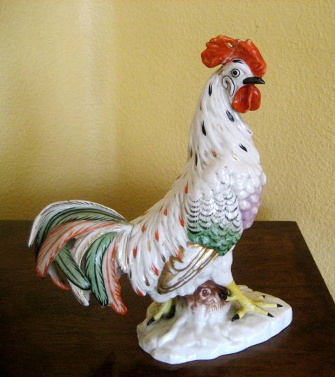 grand coq en porcelaine De_tou50