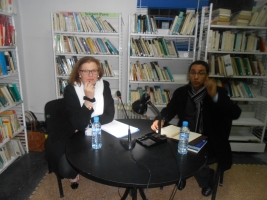 31 janvier 2014 - Café littéraire - Elisabeth de Saint Affrique : les enjeux culturels, économiques et géopolitiques de la langue française au Maroc Dscn7110