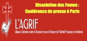 Manifestation pr dissolution des FEMEN : conférence de presse à PARIS Agrif-10