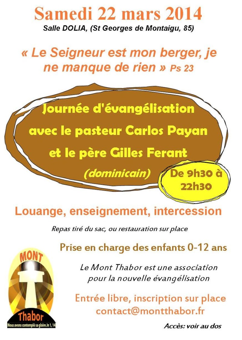 Le 22 Mars 2014 à st Georges de Montaigu (85) : journée d'évangélisation avec Carlos Payan et le père Ferant Mont_t10