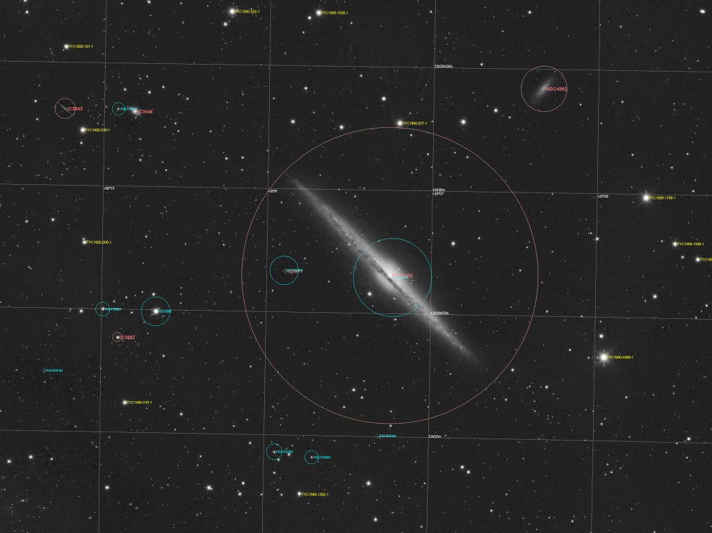 NGC4565 avec UCRC300 N/B - 3H de pose Ngc45611