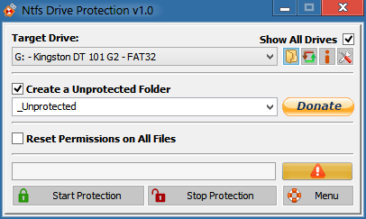   طريقة حماية وتأمين أقراص الـ USB وجعله للقراءة فقط مع الأداة المتخصصة NTFS Drive Protection 1.1  82390410
