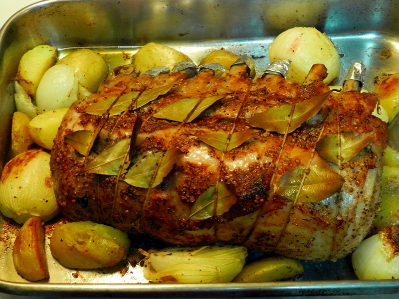 Recommended Recipe - Apple Cider Brined Pork Loin Roast w/Potatoes & Onions Dscn6011