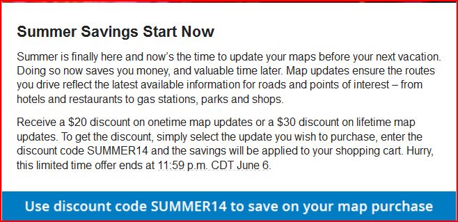 Deal for Anyone needing Garmin Updates Summer10