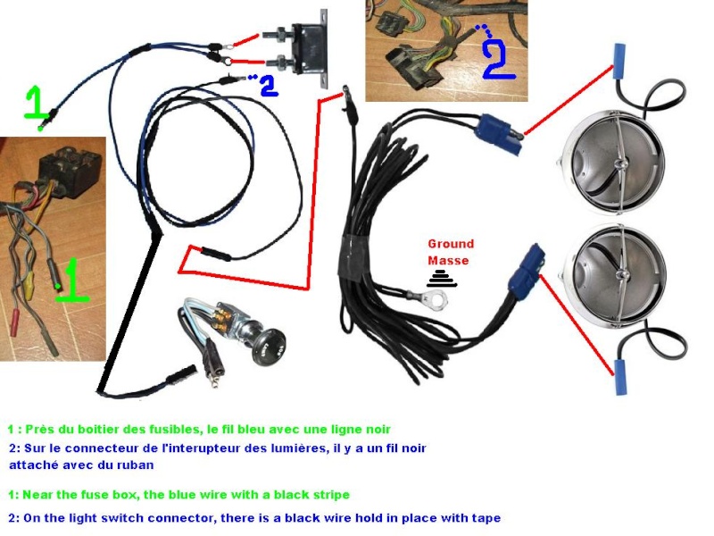Diagramme des fils pour phare à brume Mustang 1968 Fog_ki10