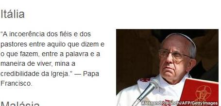 ORGA cita uma frase do Papa na Despertai... Papa10