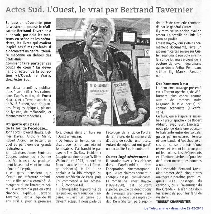 nouvelle collection Western chez Actes Sud dirigée par Bertrand Tavernier Actes_10