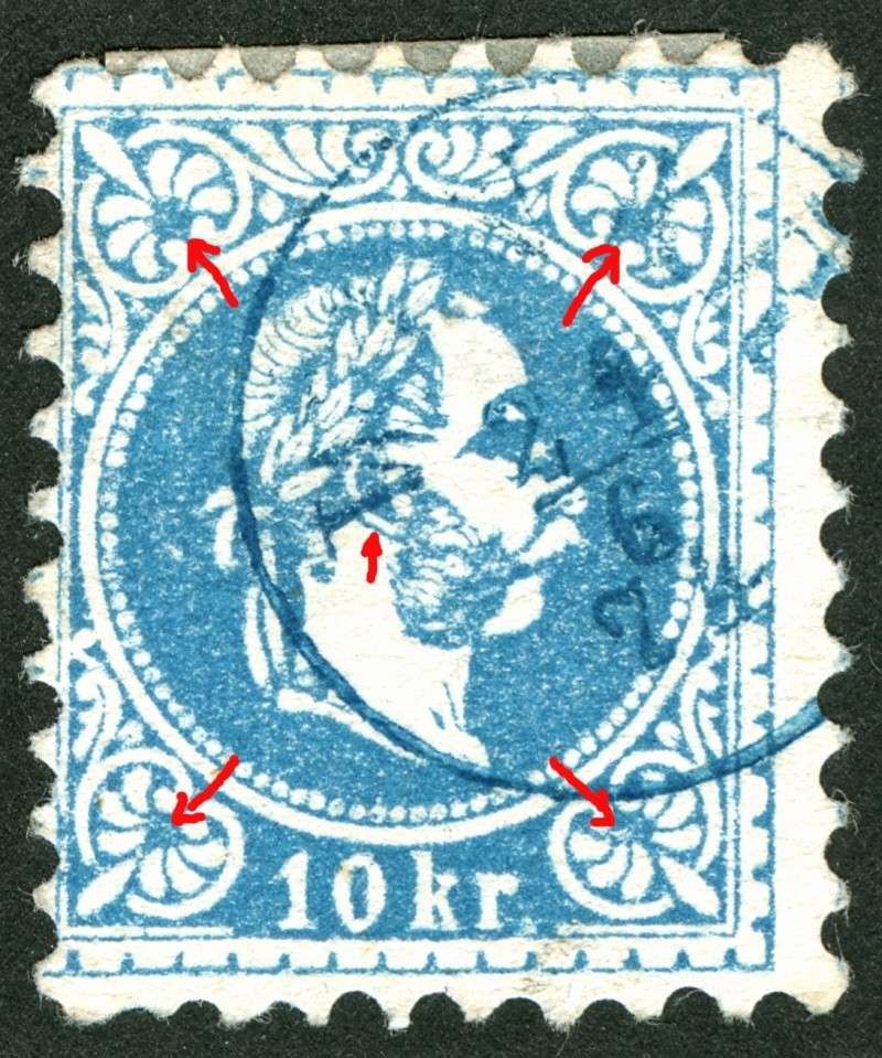 Kreuzer - Freimarken-Ausgabe 1867 : Kopfbildnis Kaiser Franz Joseph I - Seite 16 10kr_a10