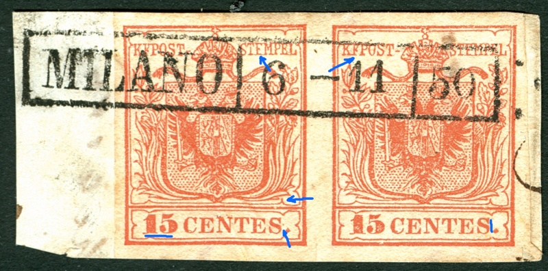 Briefmarken - Lombardei - Venetien 1850 - 1858 15_cen10