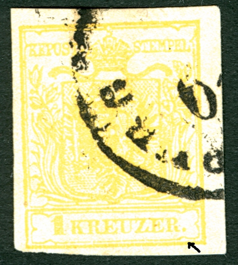 Marken - Die erste Österreichische Ausgabe 1850 1_kr_t12