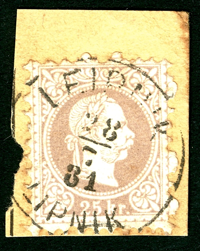 stempel - Freimarken-Ausgabe 1867 : Kopfbildnis Kaiser Franz Joseph I - Seite 4 25_kr_10