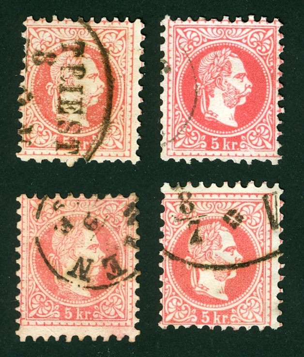 stempel - Freimarken-Ausgabe 1867 : Kopfbildnis Kaiser Franz Joseph I - Seite 4 4x5kr_10