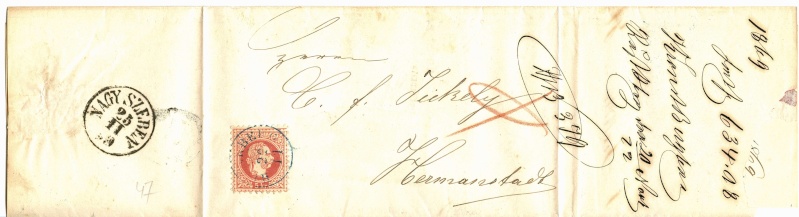 stempel - Freimarken-Ausgabe 1867 : Kopfbildnis Kaiser Franz Joseph I - Seite 3 Brief_11