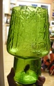 Green glass vase - possibly Stelvia Glass, Italy Dscn9651