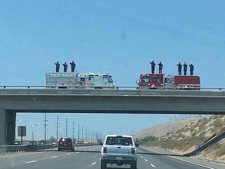 Remarkable tribute to a Firefighter. 94663910