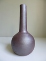Bulbous long stem stoneware? vase with impressed signature and 'FRANCE'  P1040410