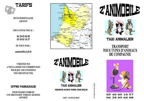 Taxi Animalier dept 33 Zani110