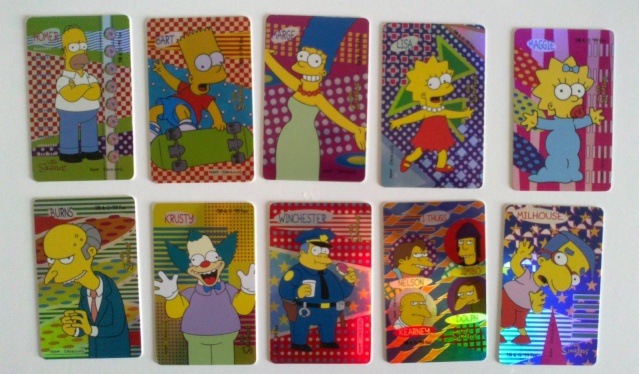 The Simpsons - 10 card laminate da collezione (prezzo spedito) Simpso10
