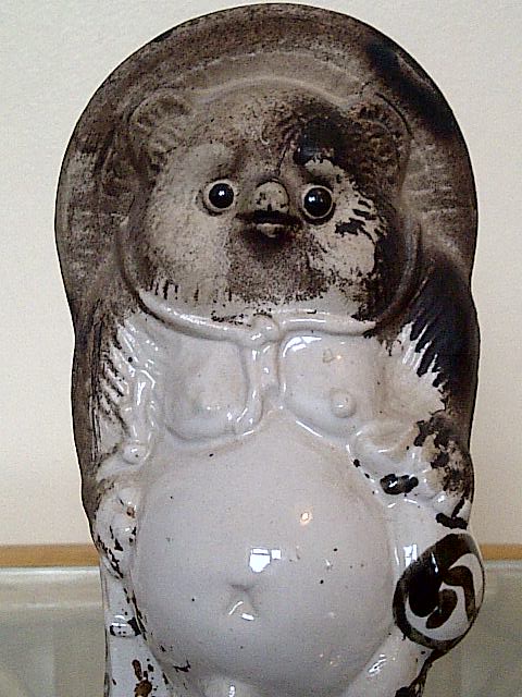  stoneware raccoon figure - Japanese Tanuki  Img-2022