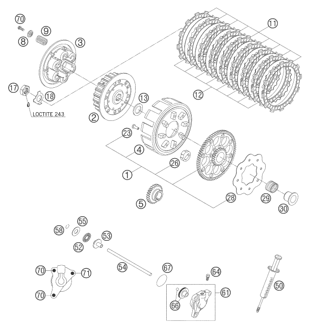 embrayage ktm 05548310