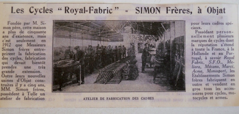 cycles " ROYAL - FABRIC  " SIMON Frères a Objat  2014-254