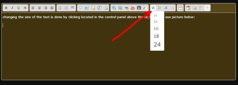 How to change text size and color Textsi10