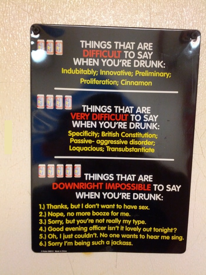 Things that are difficult to say when you are drunk Things10