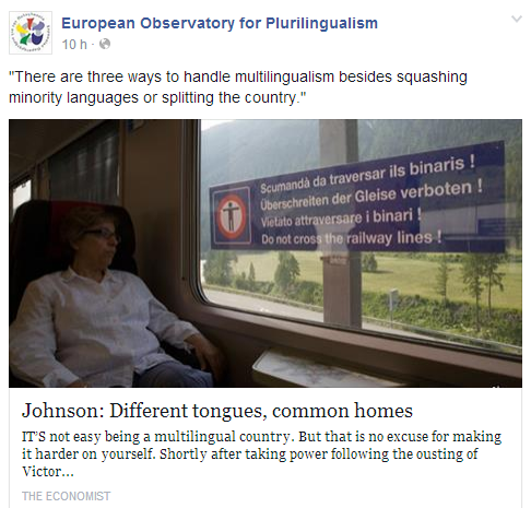 Language conflict Johnson: Different tongues, common homes Temp2120