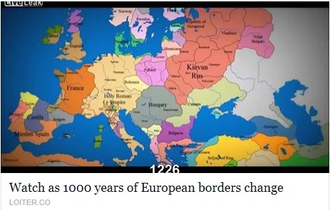 Watch as 1000 years of European borders change Temp261