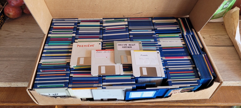 ESTIM : gros lot de disquettes amiga et Amiga 600 et 1200 20220310
