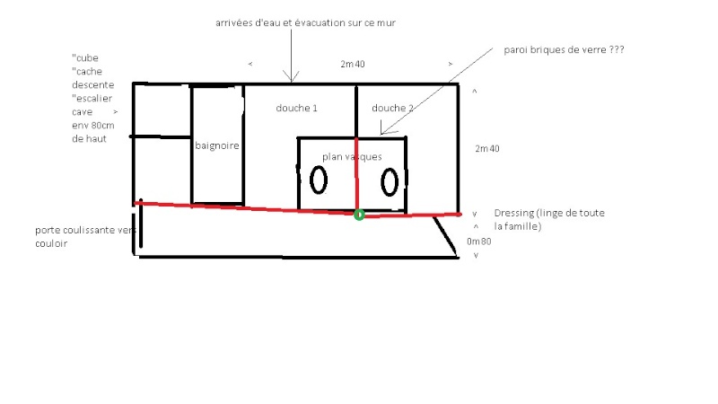 Deux salles d'eau en une, un projet fou pour petit budget ??? ENFIN LES PHOTOS !!!! Projet11