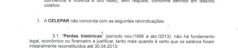 2ª Mesa de Negociação - Contraproposta da diretoria da Celepar Contra19