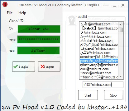 18Team Pv Flood v1.0 Coded by khatar...+18@N.C 1211