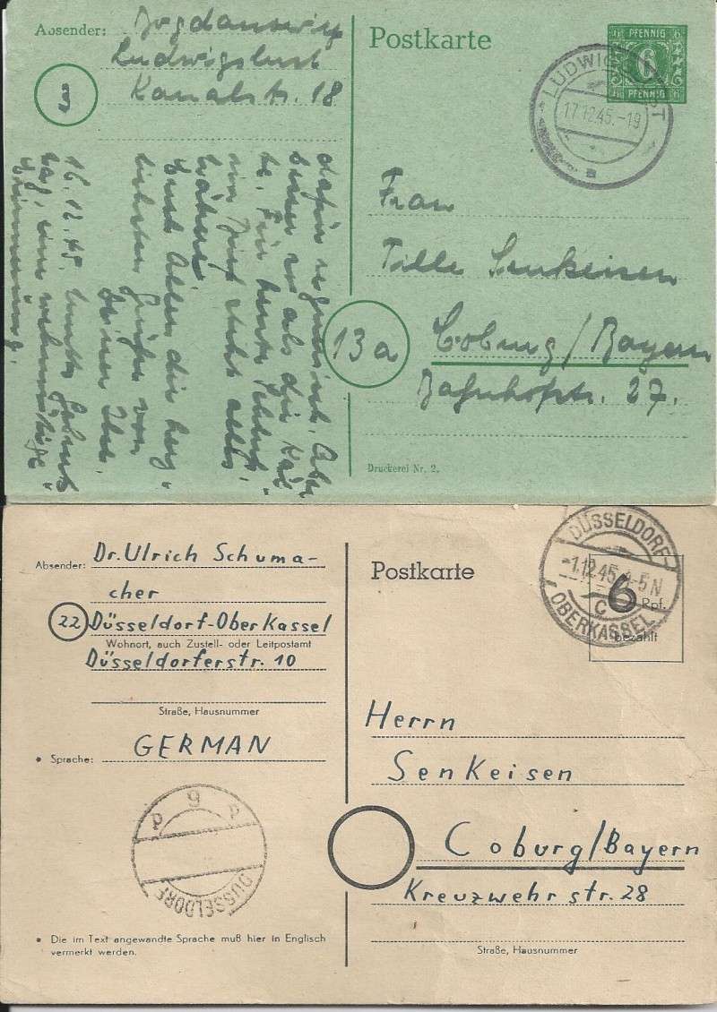 1945 - Deutsches Reich - Belege aus Dezember 1945 Bild30