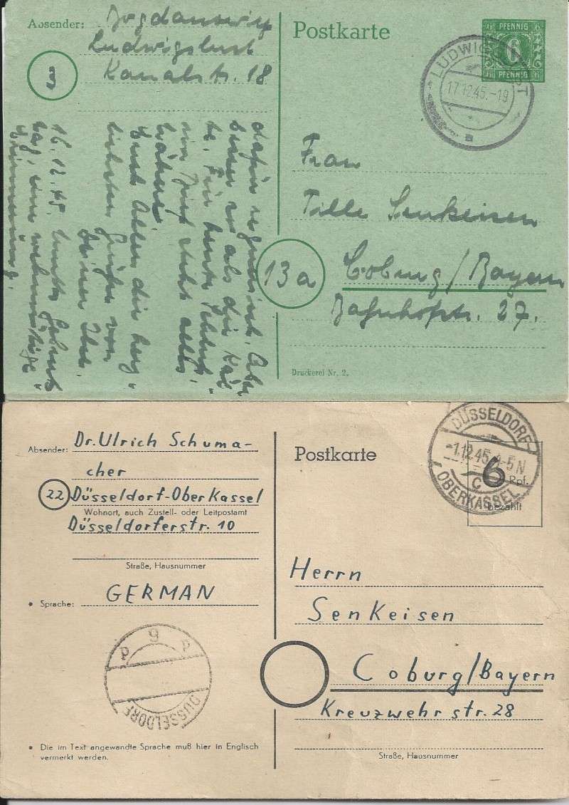 Deutsches Reich - Belege aus Dezember 1945  Bild30