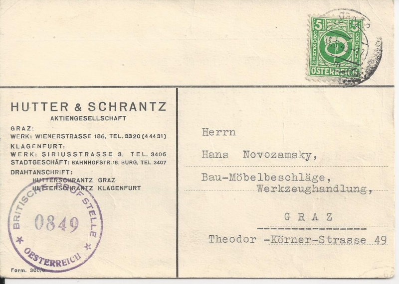 Posthornzeichnung - ANK 697-713 - Belege Bild95