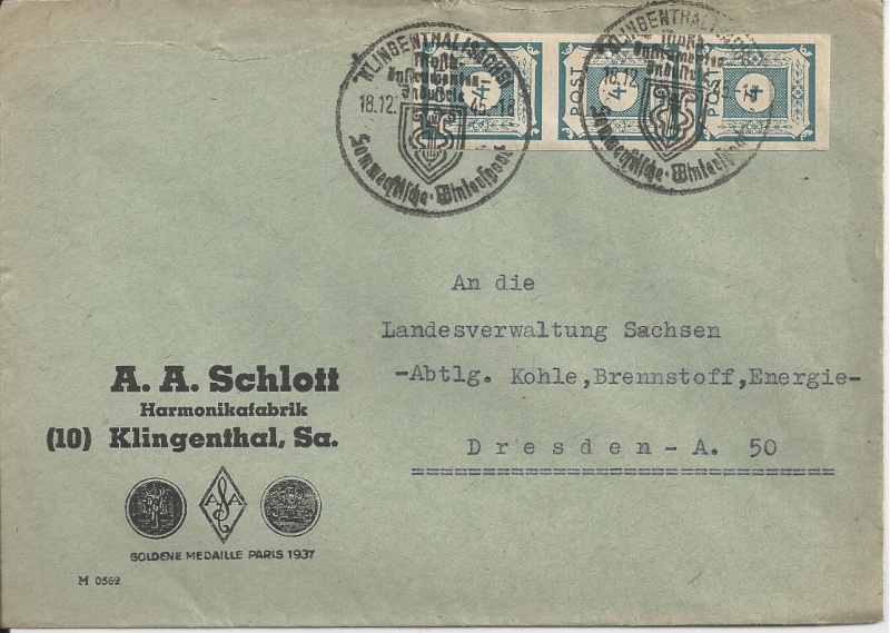 1945 - Deutsches Reich - Belege aus Dezember 1945 Bild_312