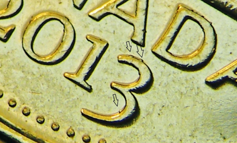 2013 - Éclat de Coin, 3 Petits Point sur le 3 (Die Chip) Dscf4714
