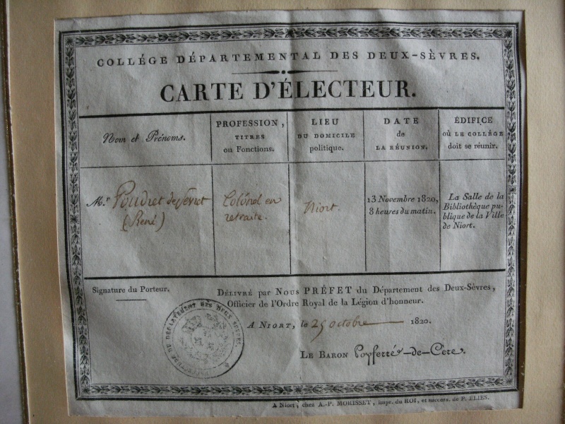 UN DOCUMENT DE 1820 POUDRET DE SEVRET Poudre10